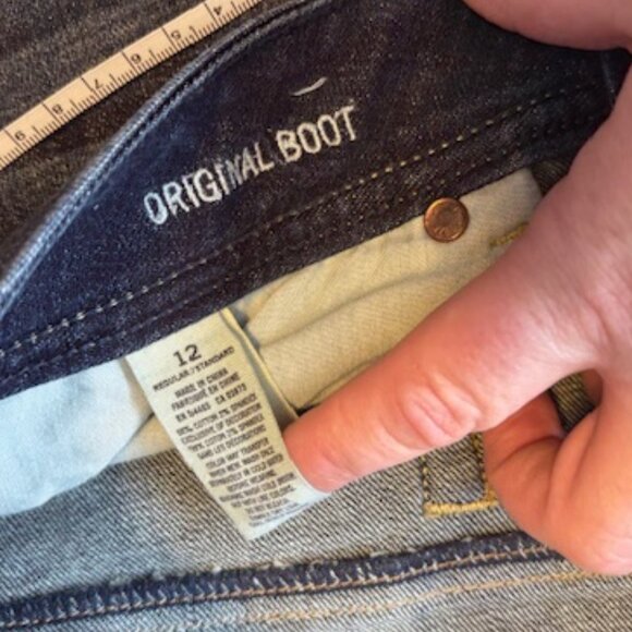 Y2K AE American Eagle Low Rise Orignial Boot Jeans - size 12 - Picture 5 of 5